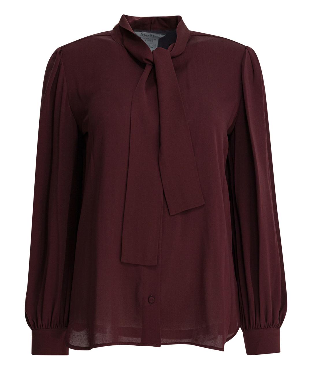 MAX MARA Красная шелковая рубашка, фото 1