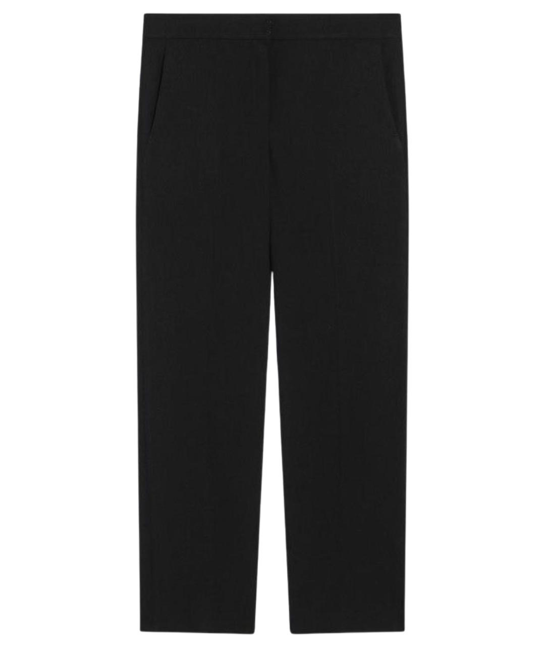 'S MAX MARA Черные полиэстеровые прямые брюки, фото 1
