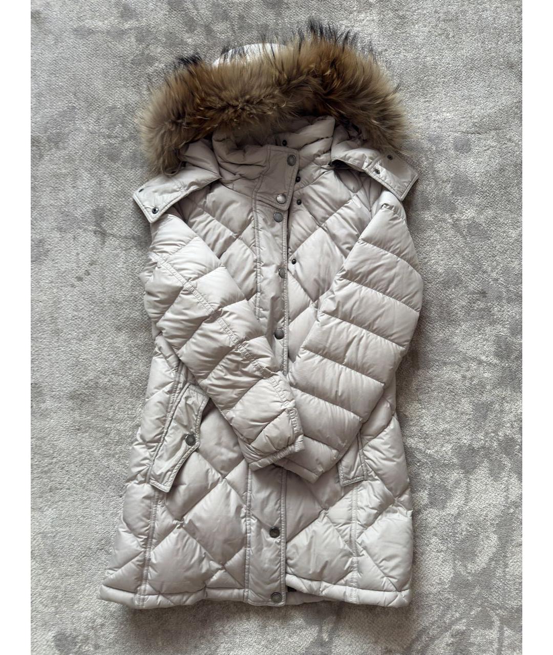BURBERRY Бежевый хлопковый пуховик, фото 9