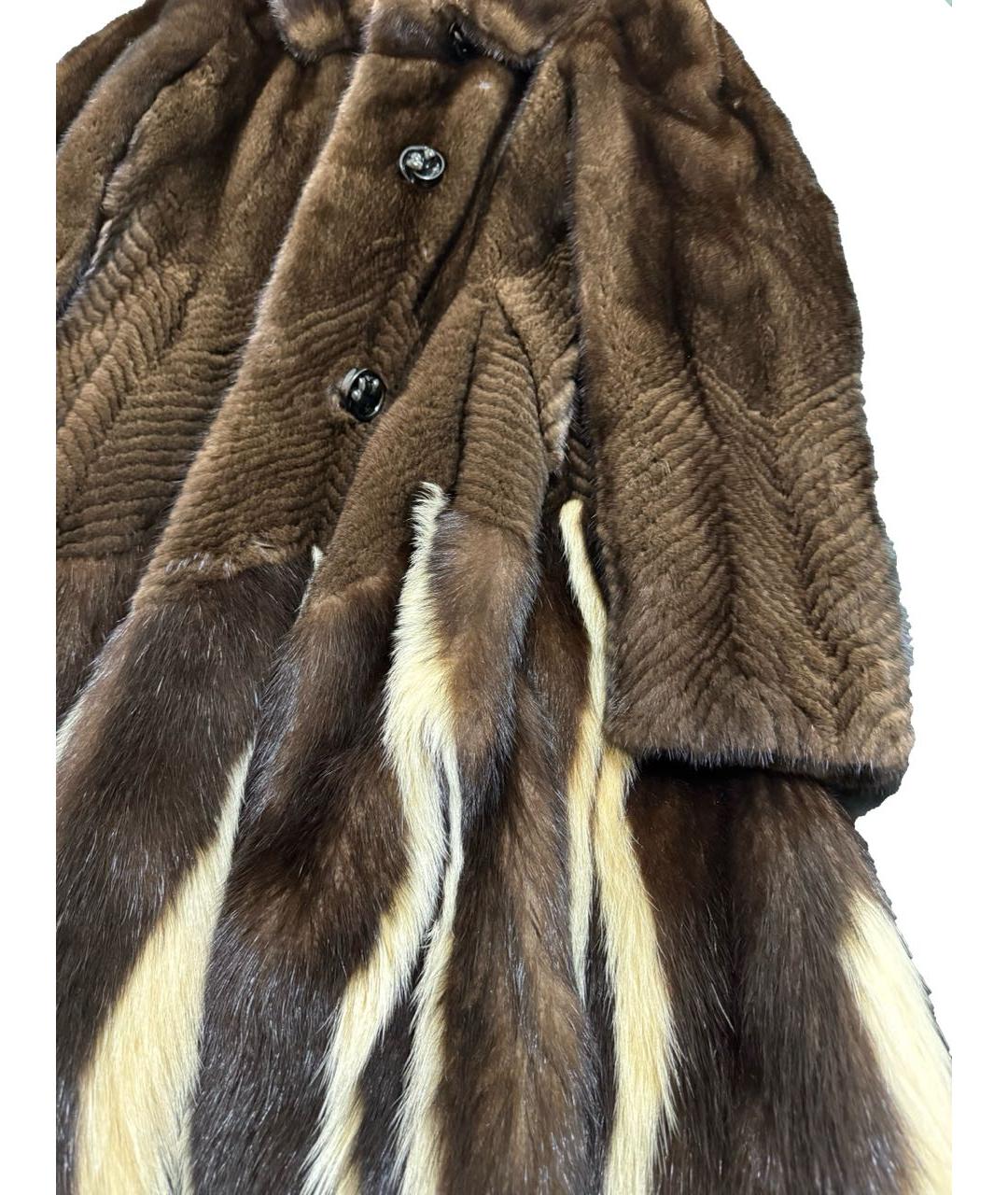 FENDI Коричневая меховая шуба, фото 4
