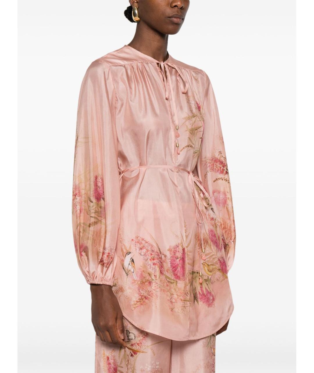 ZIMMERMANN Розовая шелковая блузы, фото 3