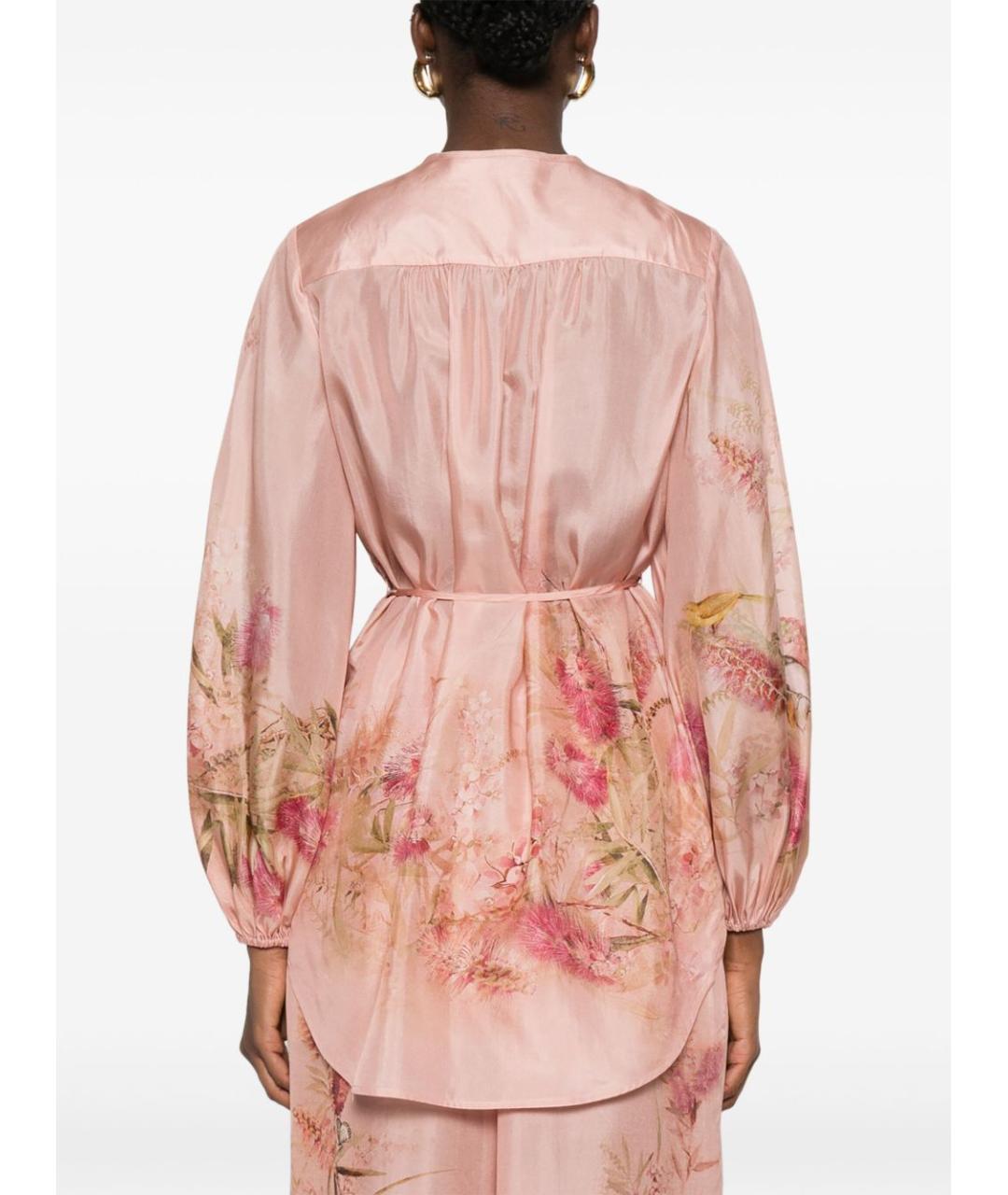 ZIMMERMANN Розовая шелковая блузы, фото 4