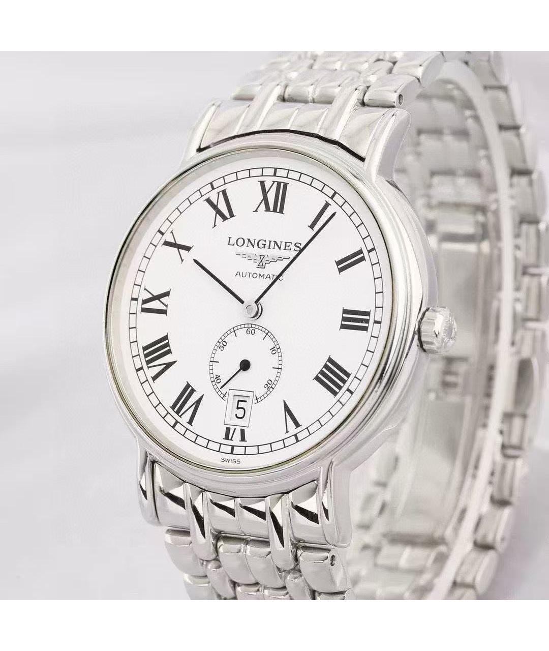 LONGINES Серебряные стальные часы, фото 3