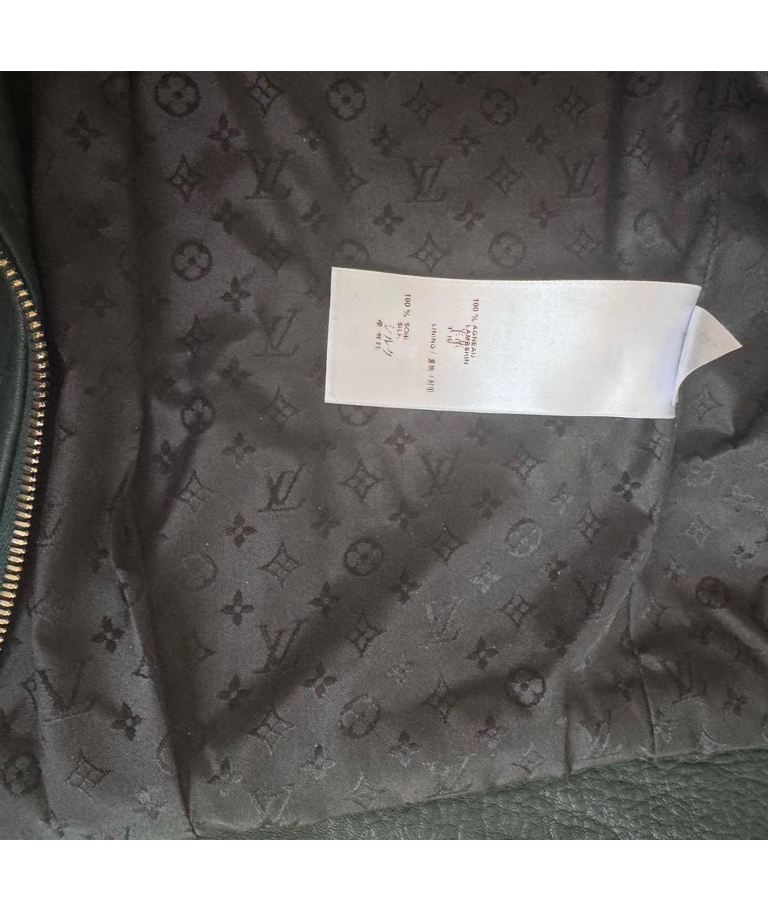 LOUIS VUITTON Зеленая кожаная куртка, фото 8