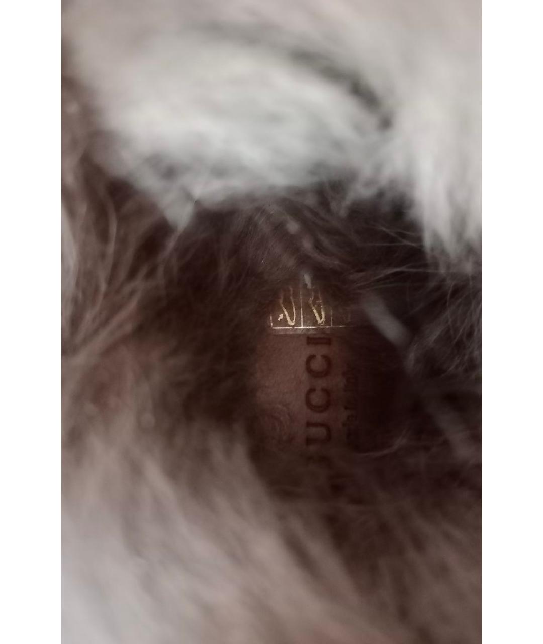 GUCCI Белые кожаные кеды, фото 5
