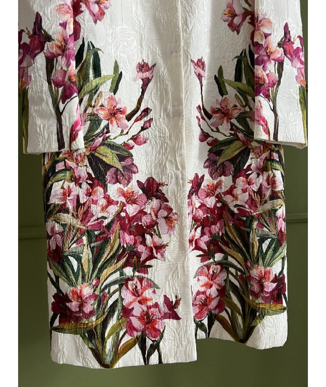 DOLCE&GABBANA Белое хлопковое пальто, фото 3