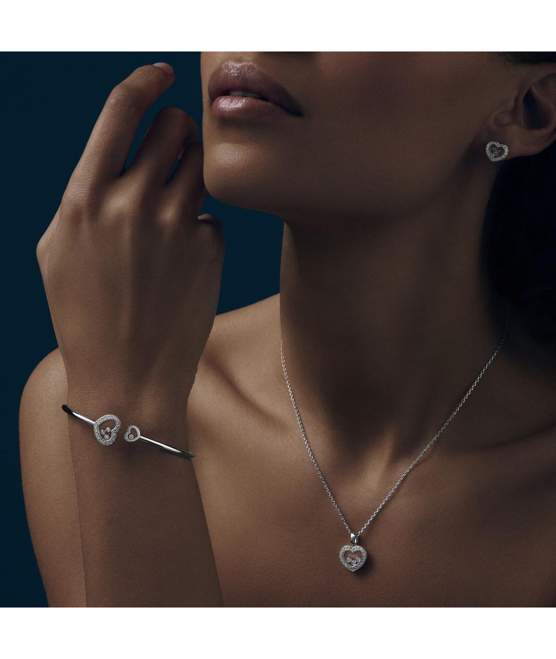 CHOPARD Серебряные серьги из белого золота, фото 4