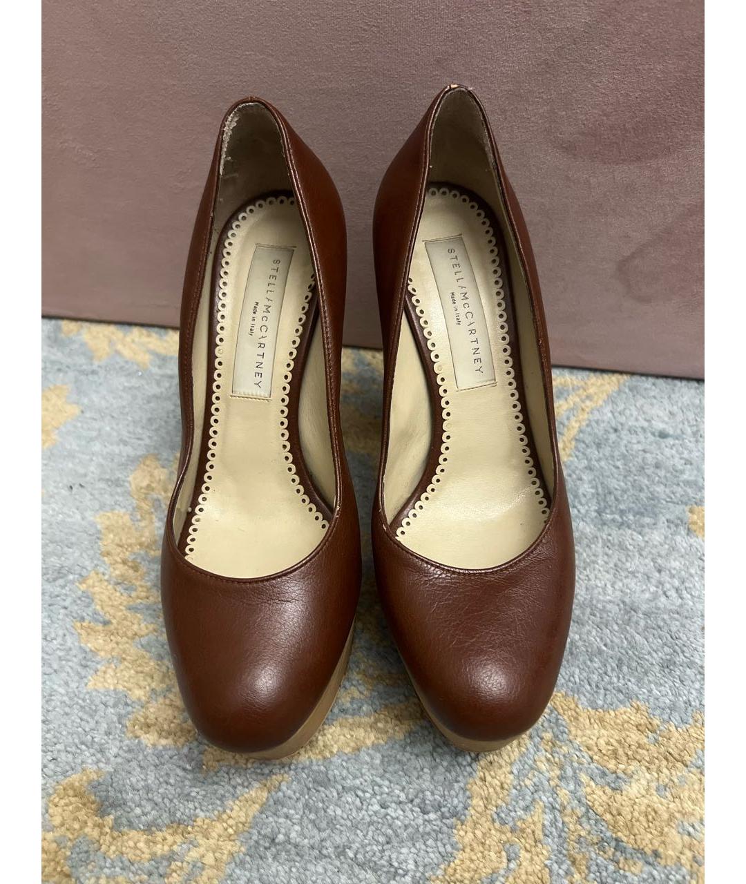 STELLA MCCARTNEY Коричневые кожаные туфли, фото 2