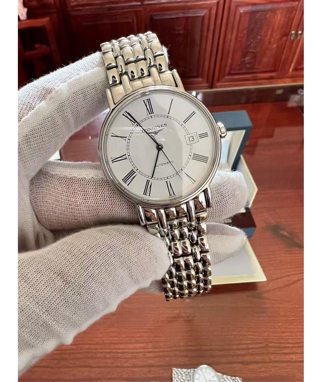 LONGINES Серебряные стальные часы, фото 3