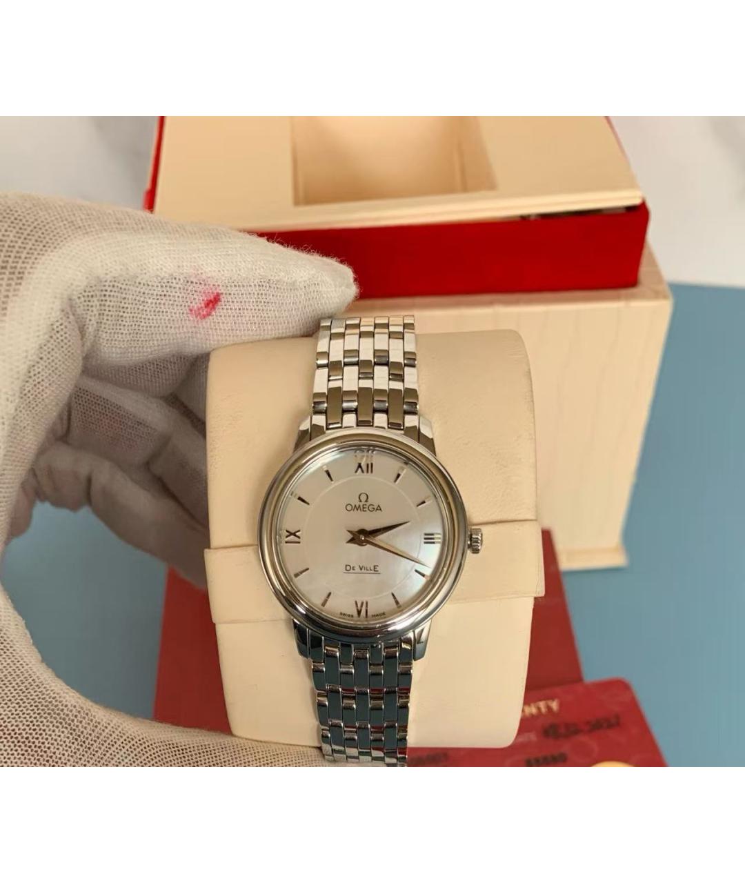 OMEGA Серебряные часы, фото 5