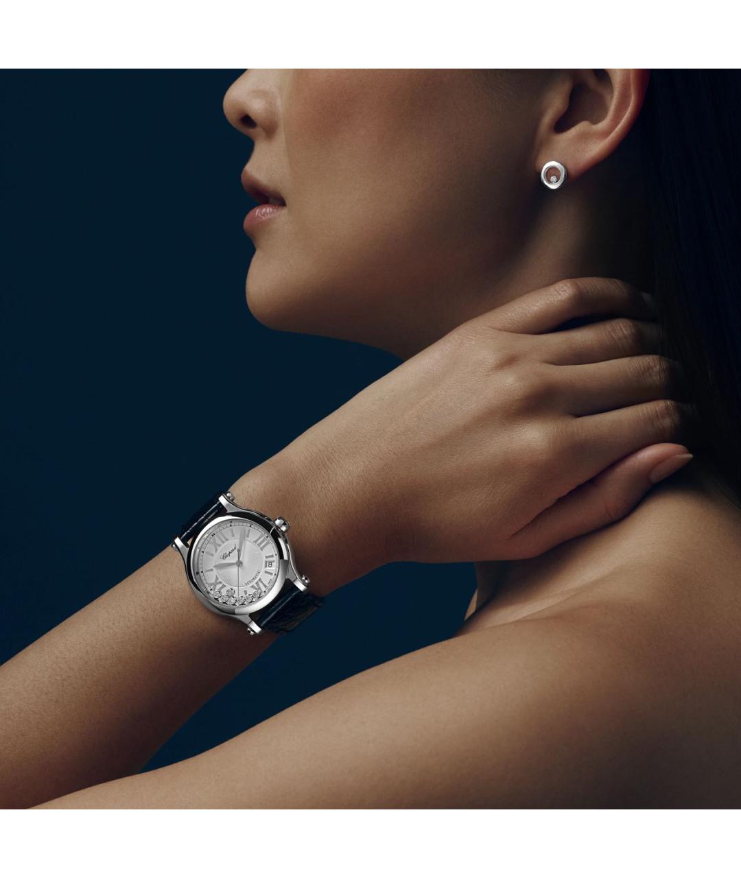 CHOPARD Серебряные серьги из белого золота, фото 5