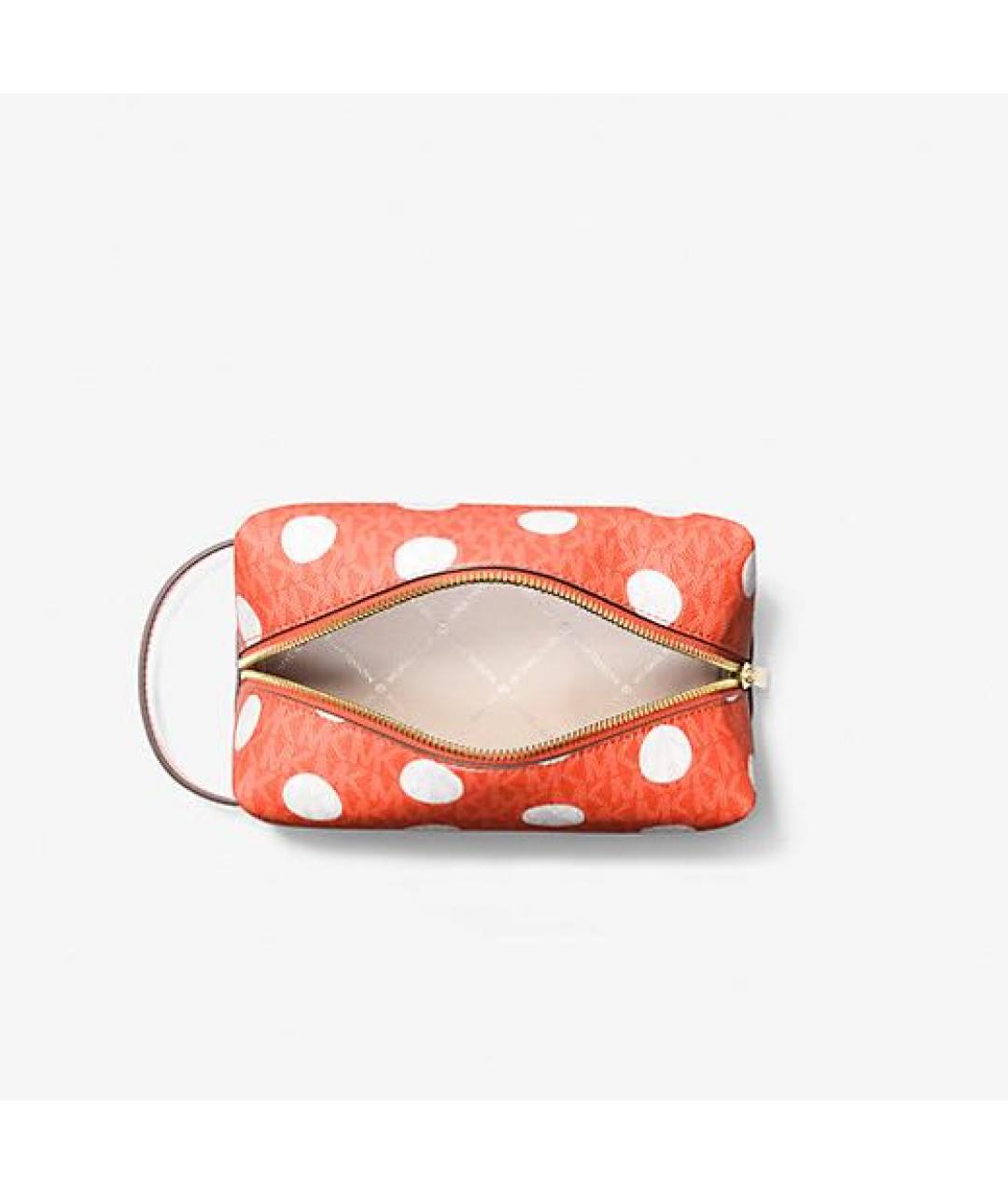 MICHAEL KORS Коралловая косметичка из искусственной кожи, фото 2