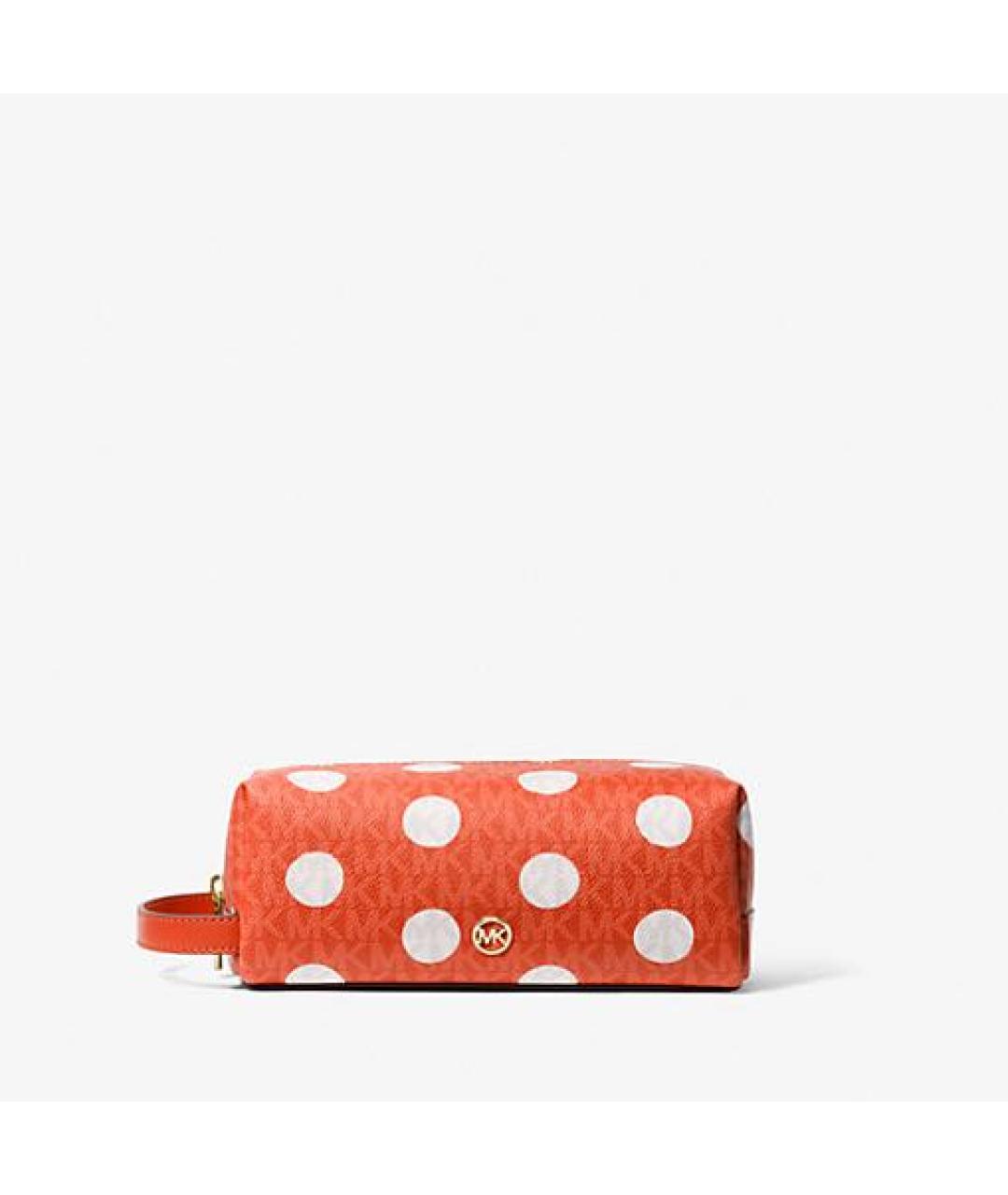 MICHAEL KORS Коралловая косметичка из искусственной кожи, фото 4