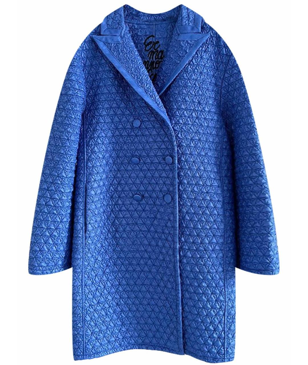 ERMANNO SCERVINO Синее полиуретановое пальто, фото 1