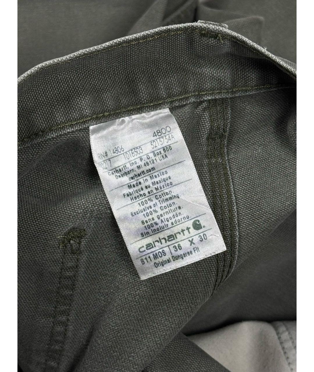 CARHARTT Хаки хлопковые джинсы, фото 5