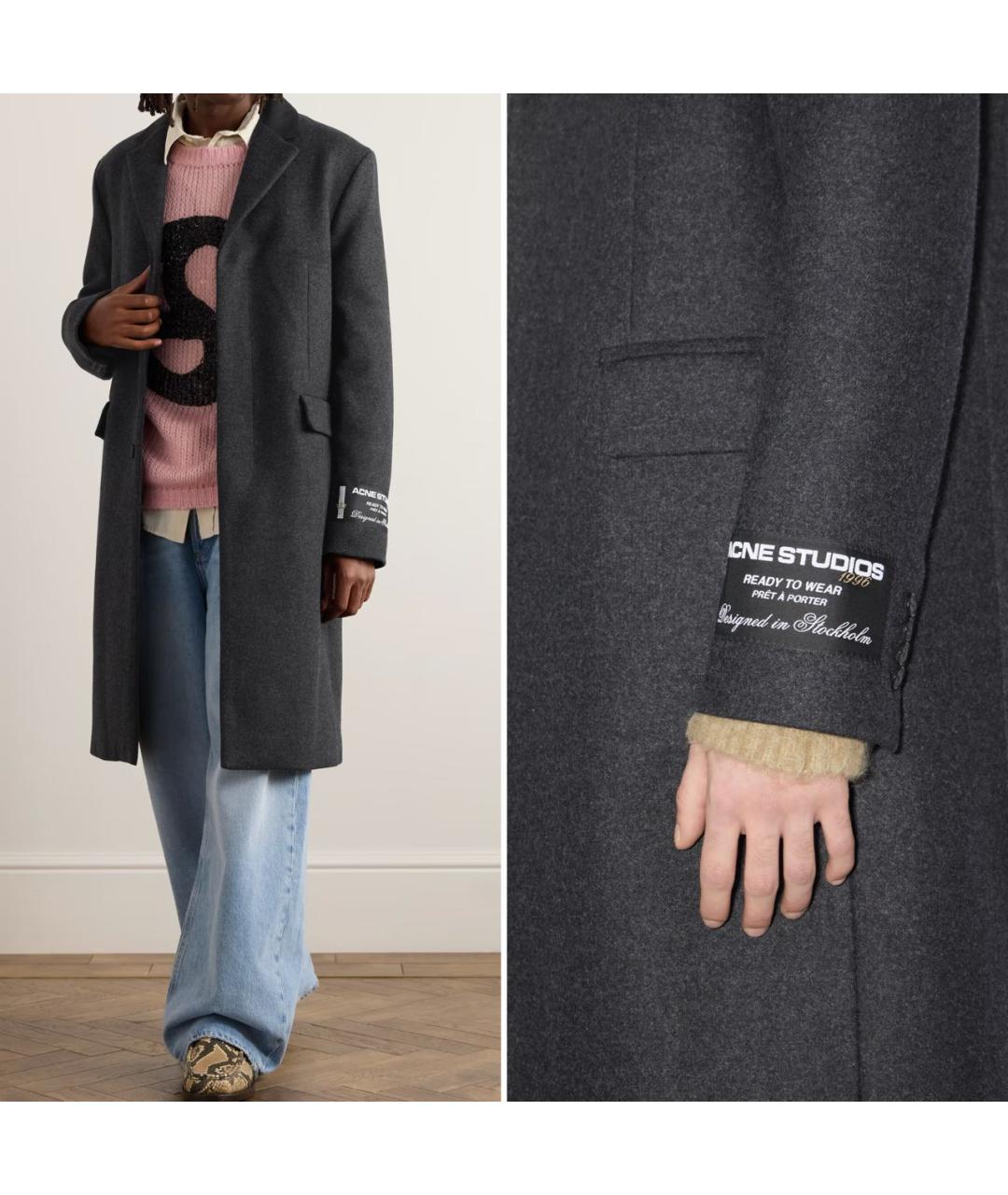 ACNE STUDIOS Шерстяное пальто, фото 2