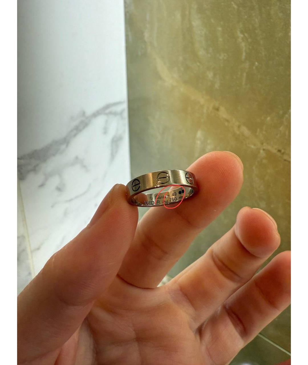 CARTIER Белое кольцо из белого золота, фото 4