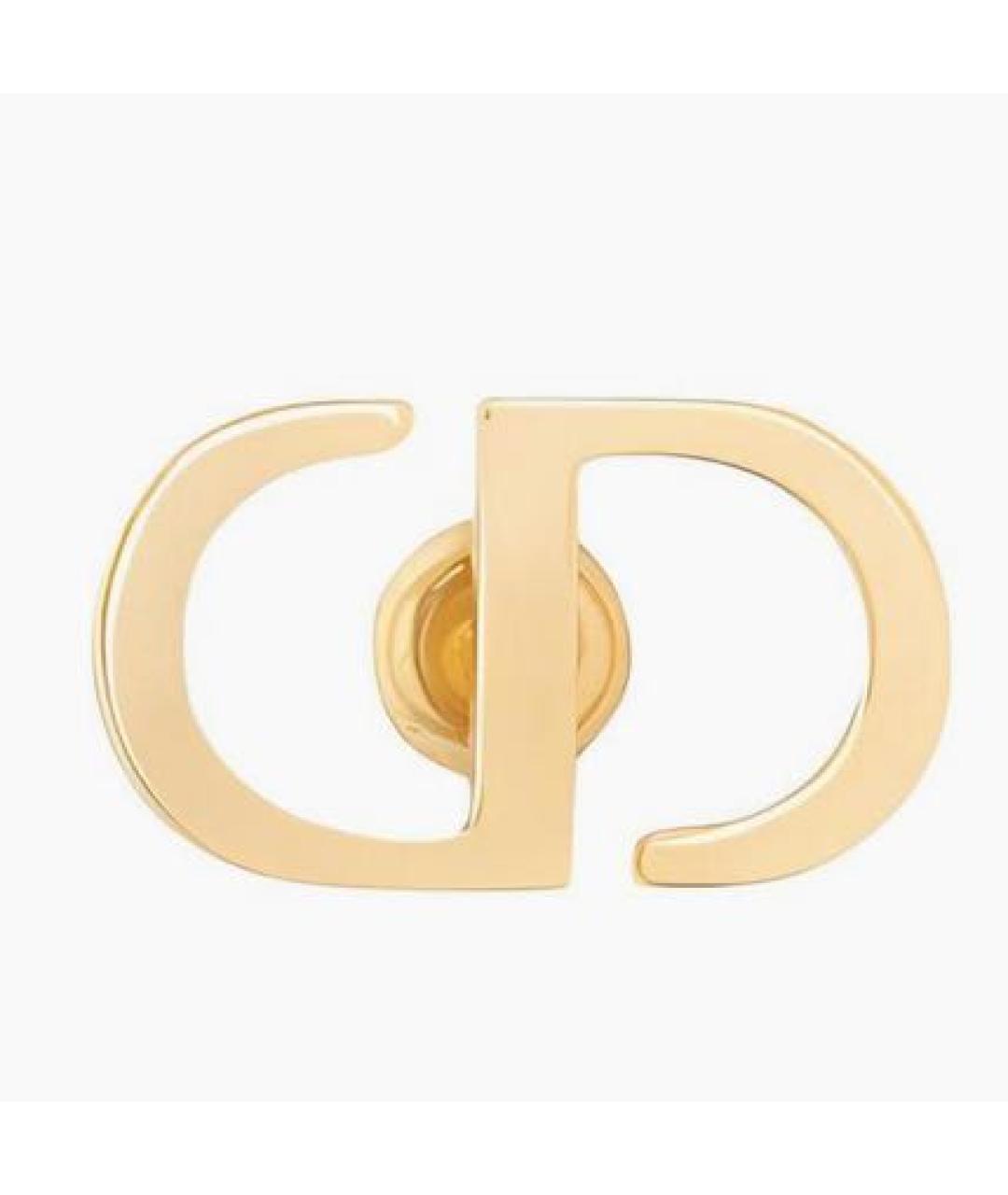 CHRISTIAN DIOR Золотые металлические серьги, фото 2