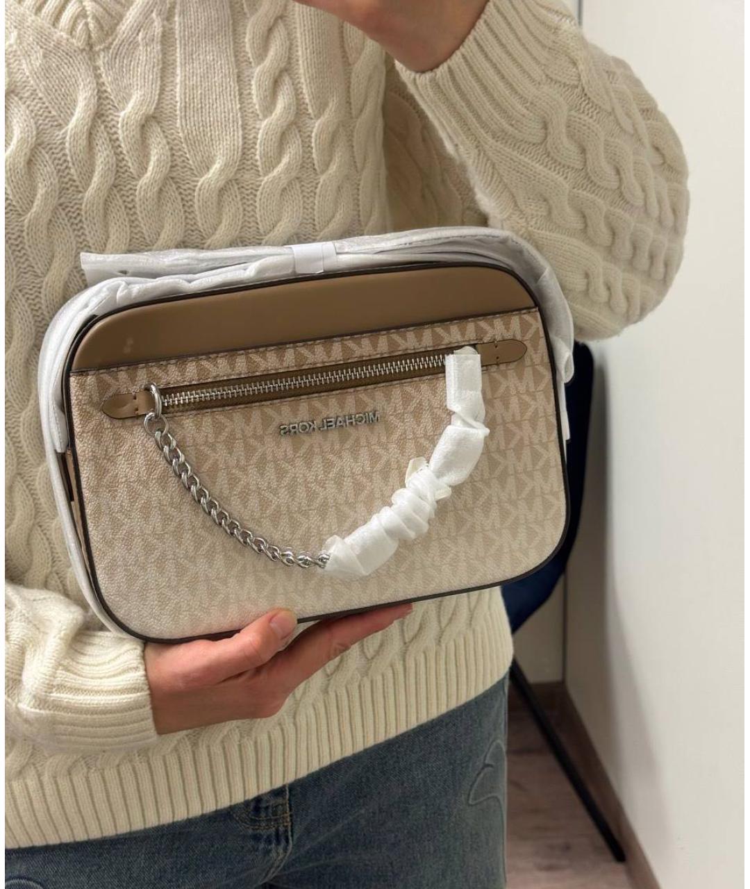 MICHAEL KORS Бежевая сумка через плечо, фото 2