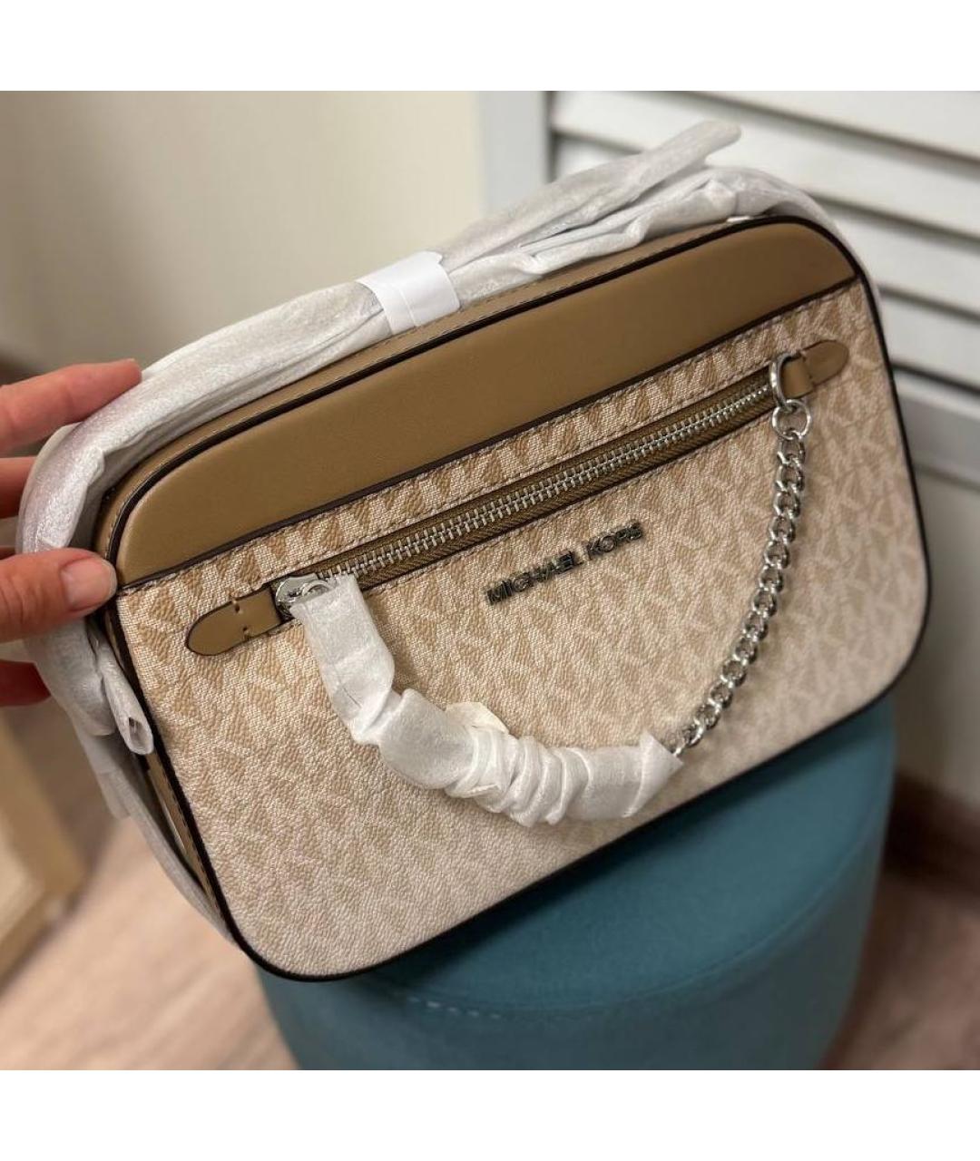 MICHAEL KORS Бежевая сумка через плечо, фото 3