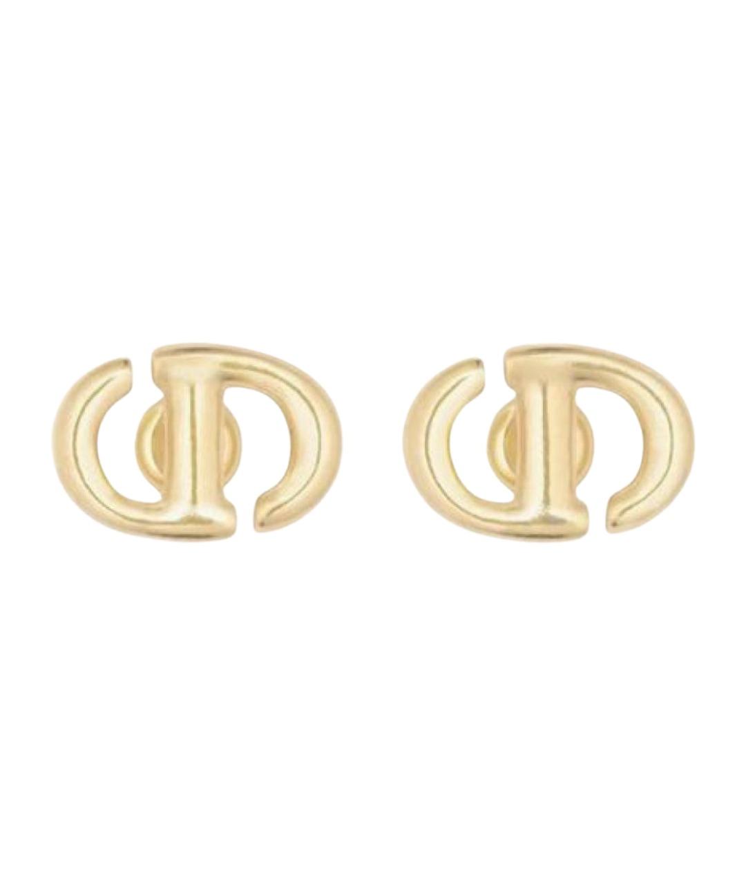 CHRISTIAN DIOR Золотые металлические серьги, фото 1