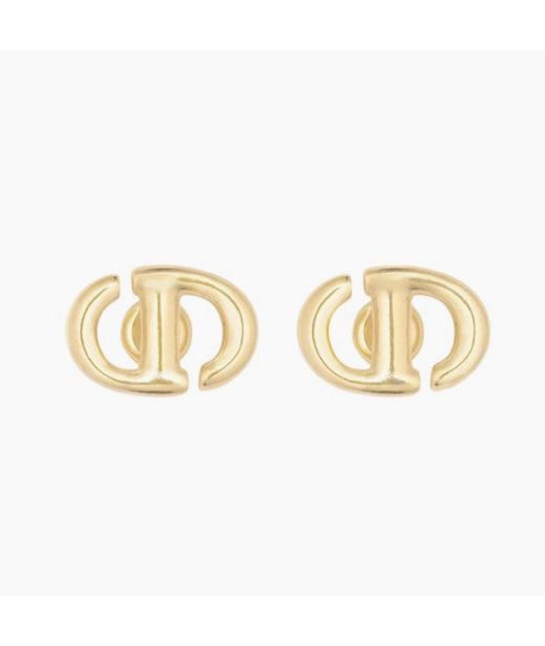 CHRISTIAN DIOR Золотые металлические серьги, фото 4