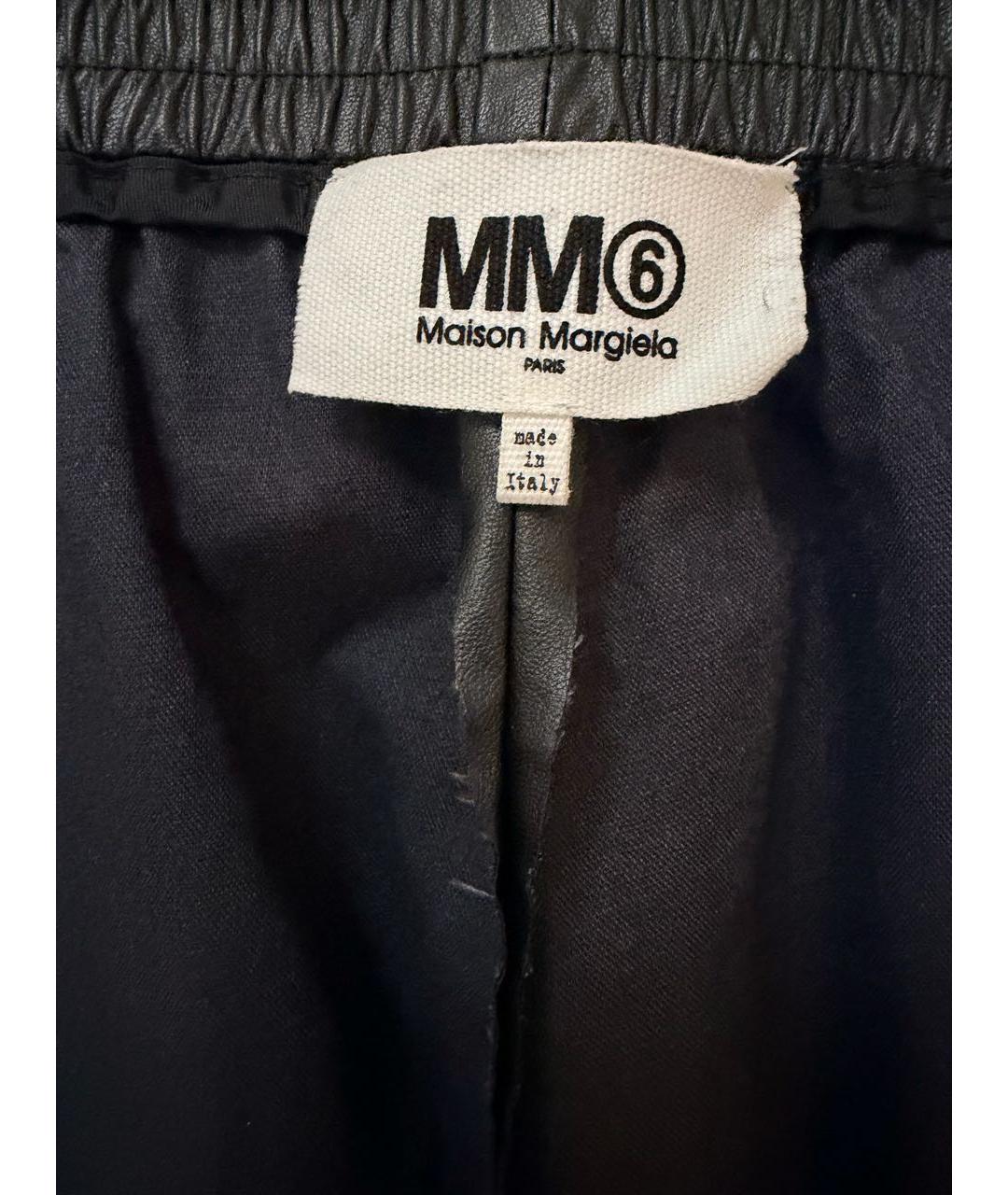 MM6 MAISON MARGIELA Черные полиуретановые шорты, фото 3