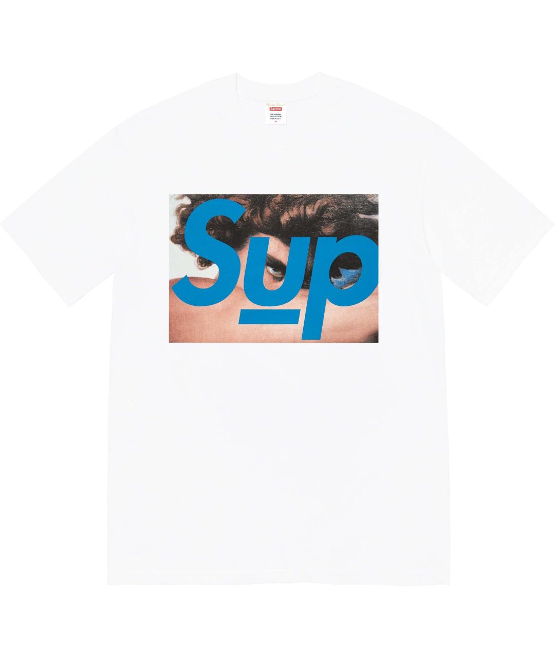SUPREME Белая хлопковая футболка, фото 7