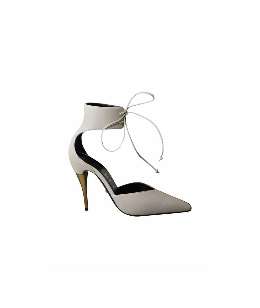 GUCCI Бежевые кожаные туфли, фото 5
