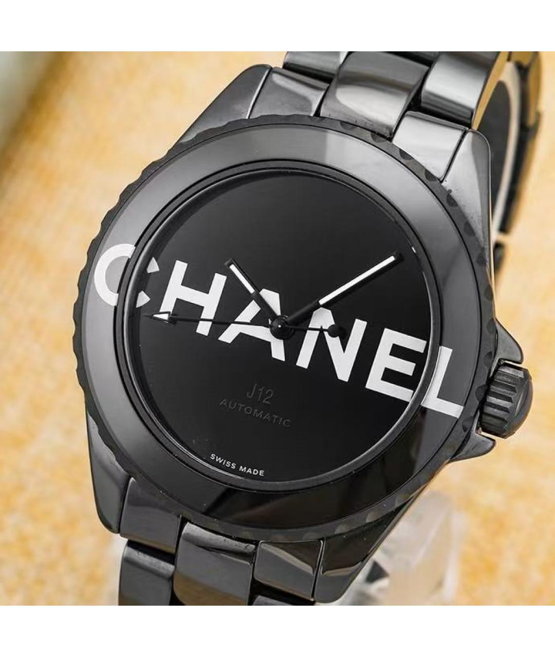 CHANEL Черные часы, фото 4