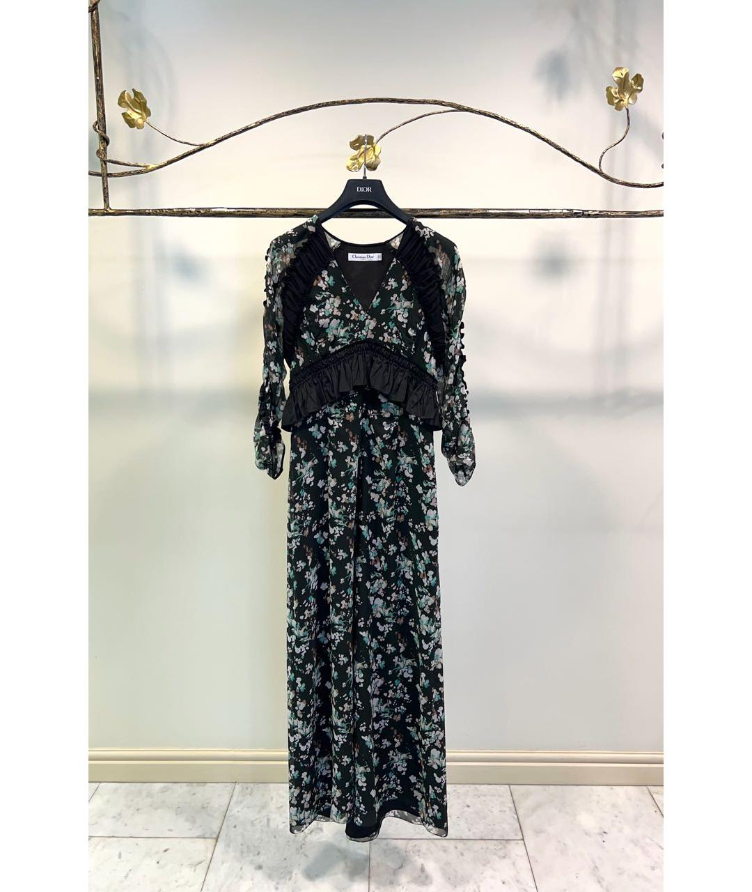 CHRISTIAN DIOR Зеленые шелковое платье, фото 7