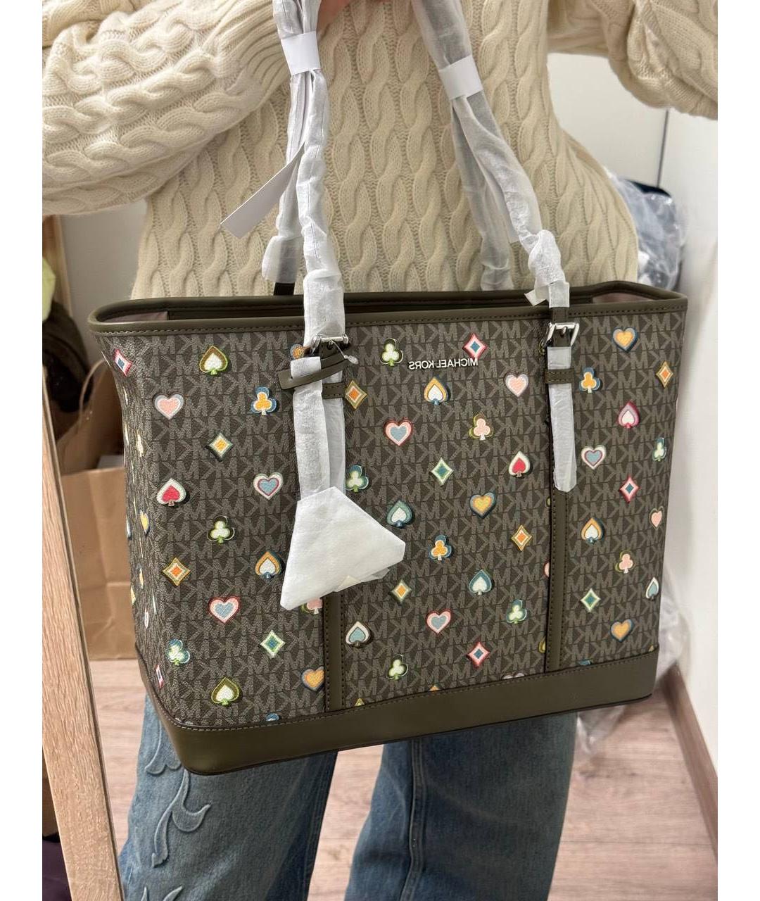 MICHAEL KORS Коричневая сумка тоут, фото 3