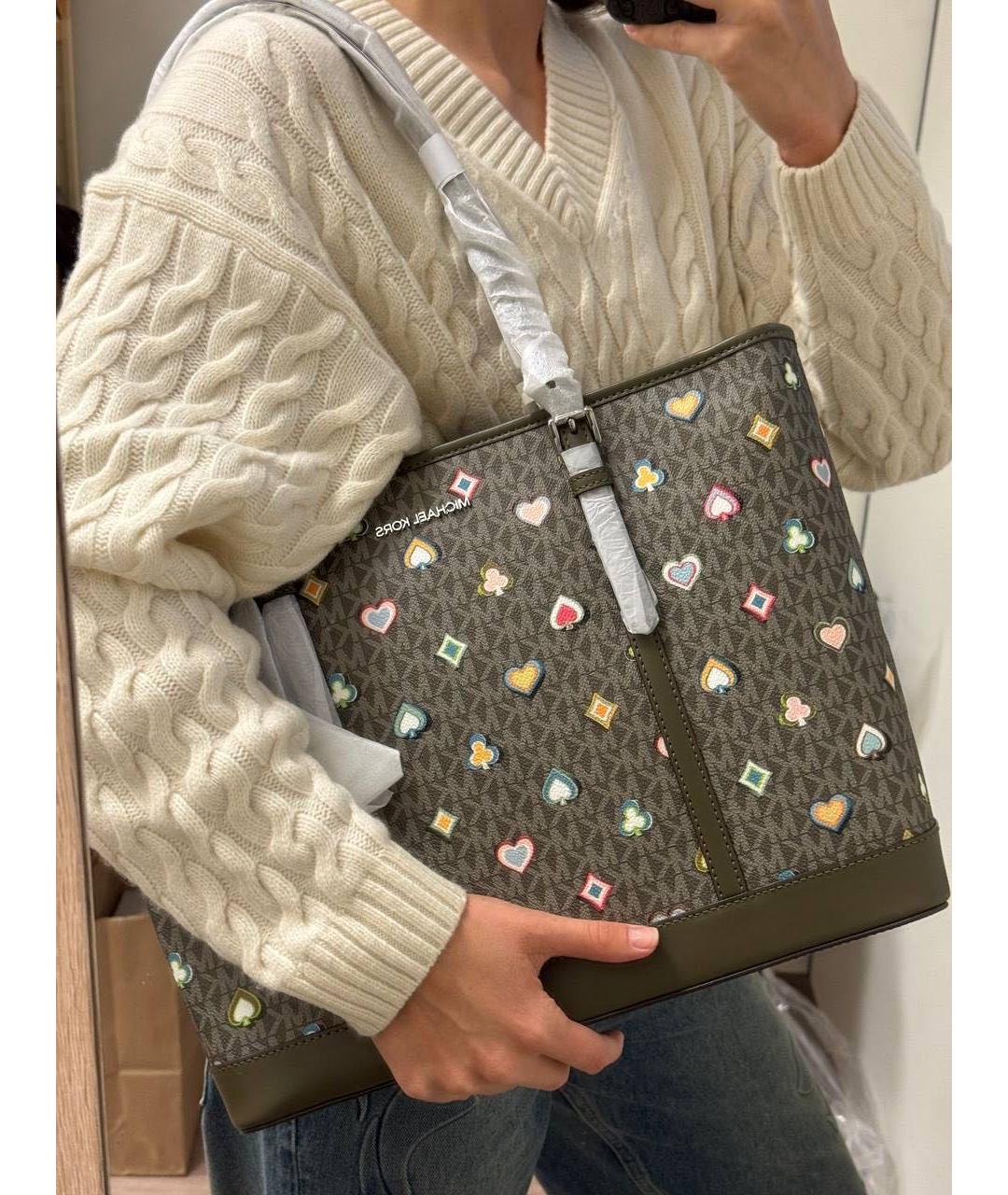 MICHAEL KORS Коричневая сумка тоут, фото 2
