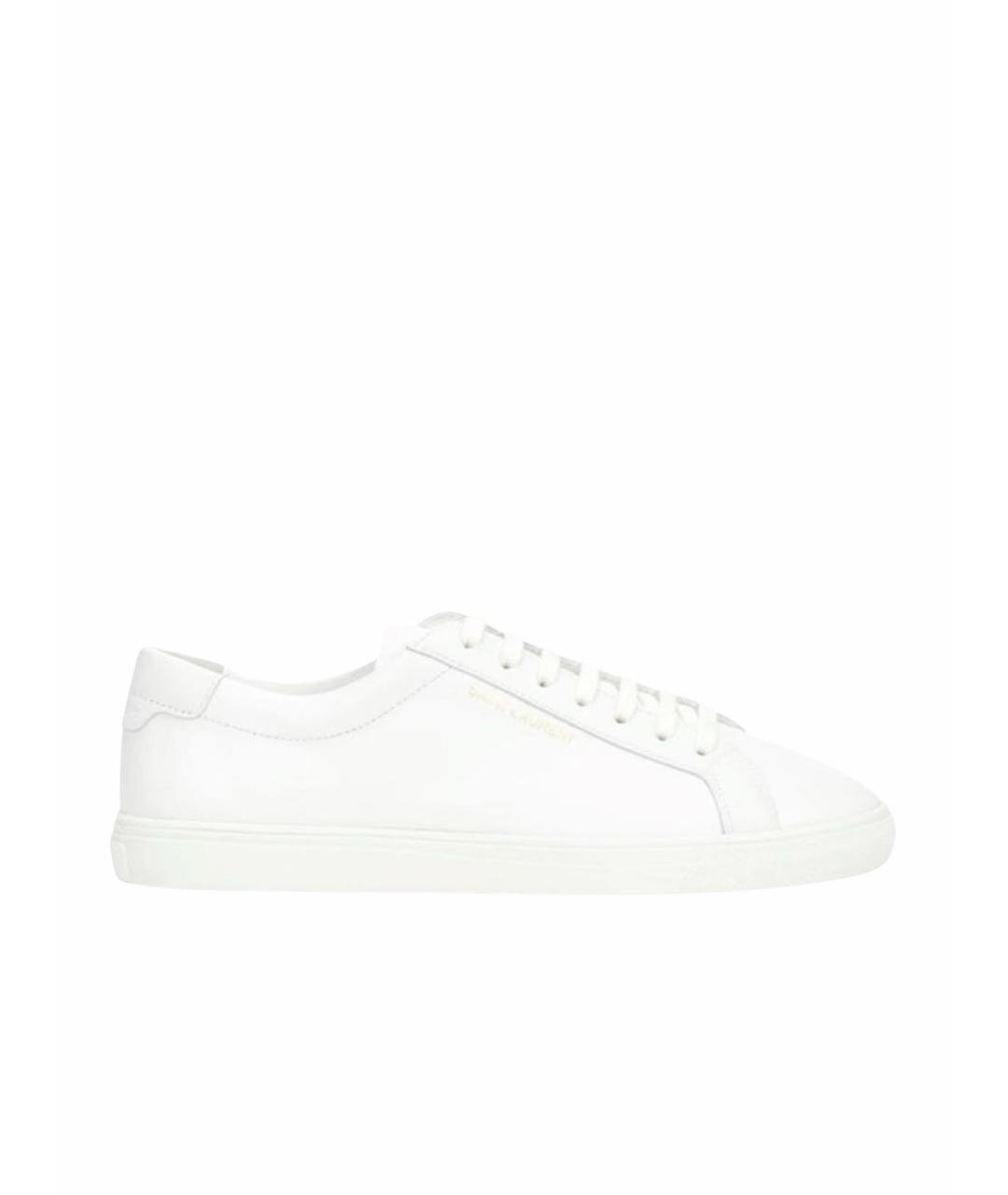 SAINT LAURENT Белые кожаные кеды, фото 1
