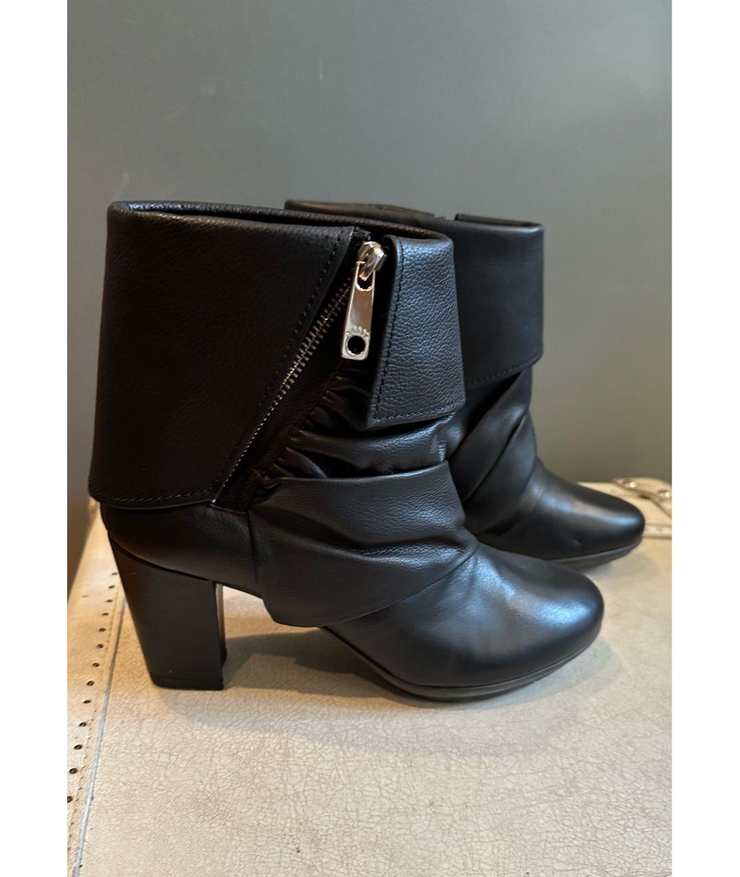 BALLY Черные кожаные ботильоны, фото 4