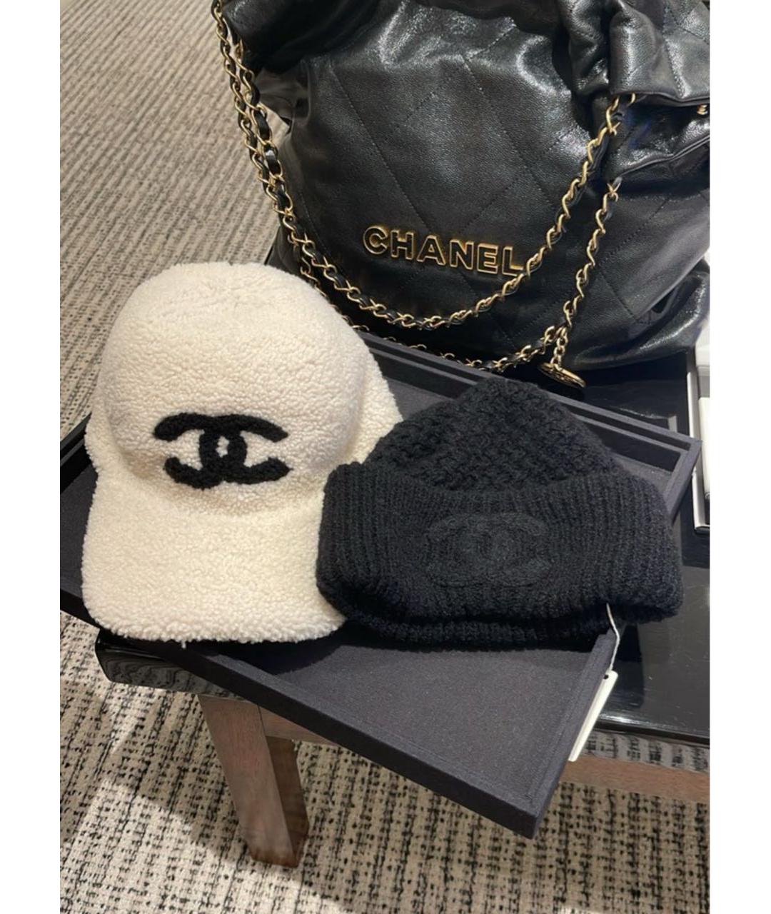 CHANEL Черная кашемировая шапка, фото 2