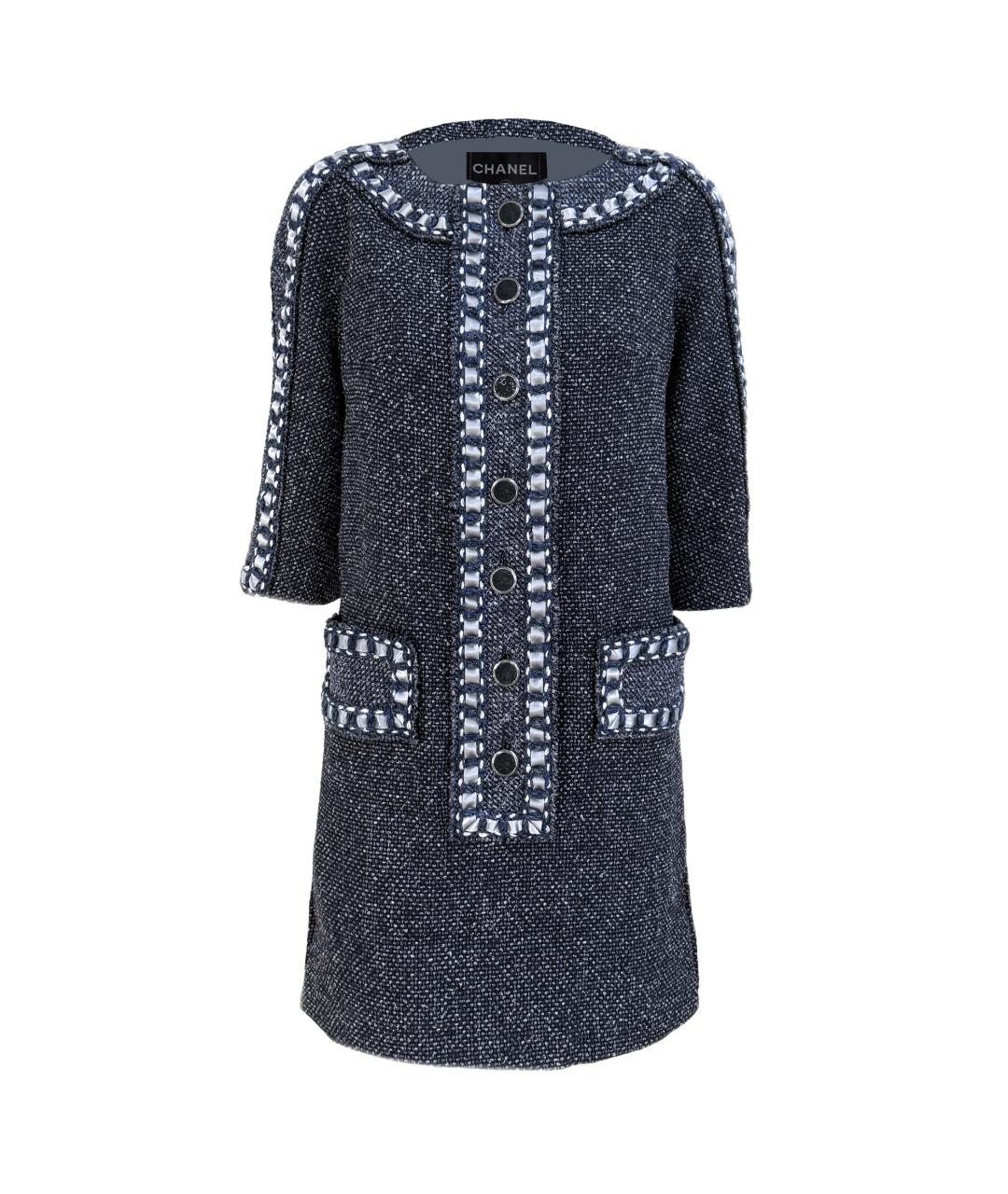 CHANEL Мульти твидовое коктейльное платье, фото 1