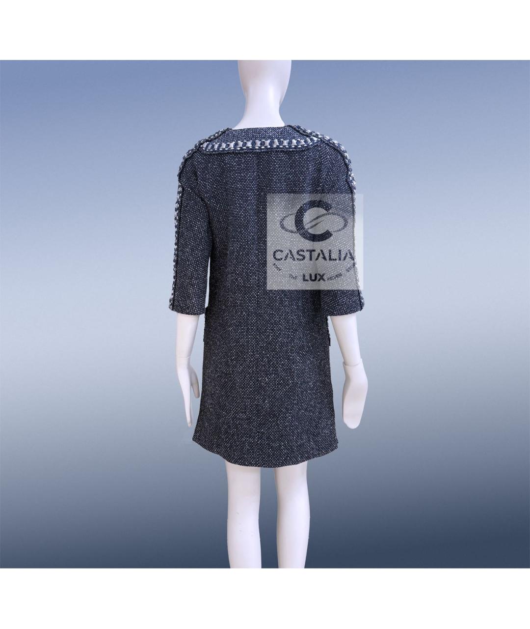 CHANEL Мульти твидовое коктейльное платье, фото 8