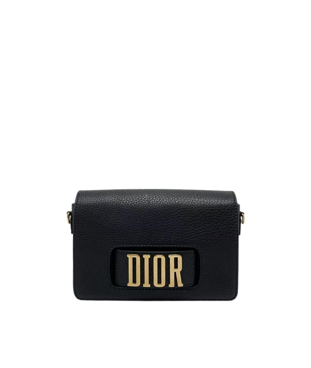 CHRISTIAN DIOR Черная кожаная сумка через плечо, фото 5