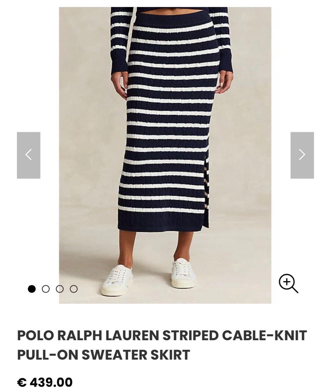 POLO RALPH LAUREN Мульти шерстяная юбка миди, фото 8
