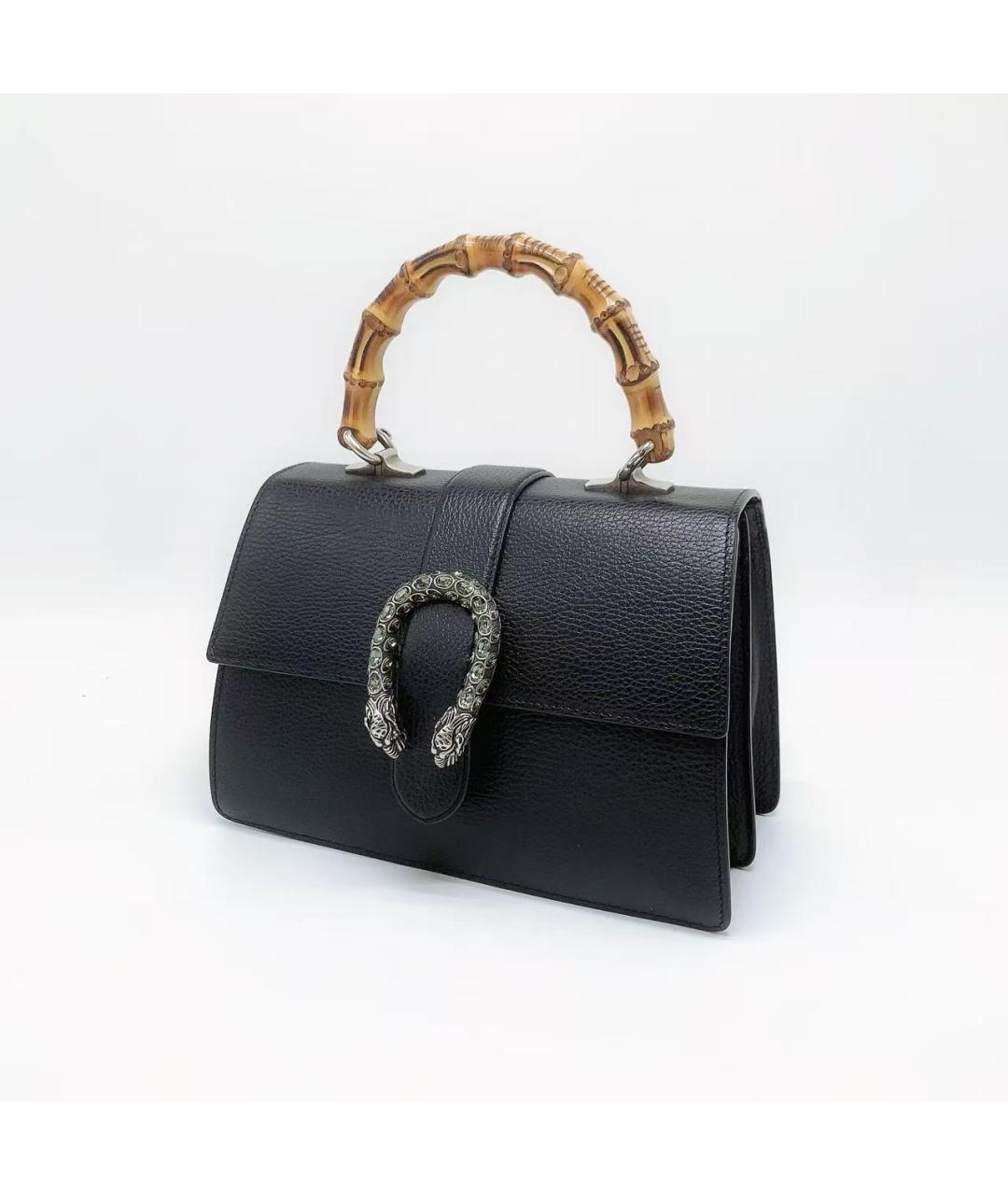 GUCCI Черная кожаная сумка через плечо, фото 4