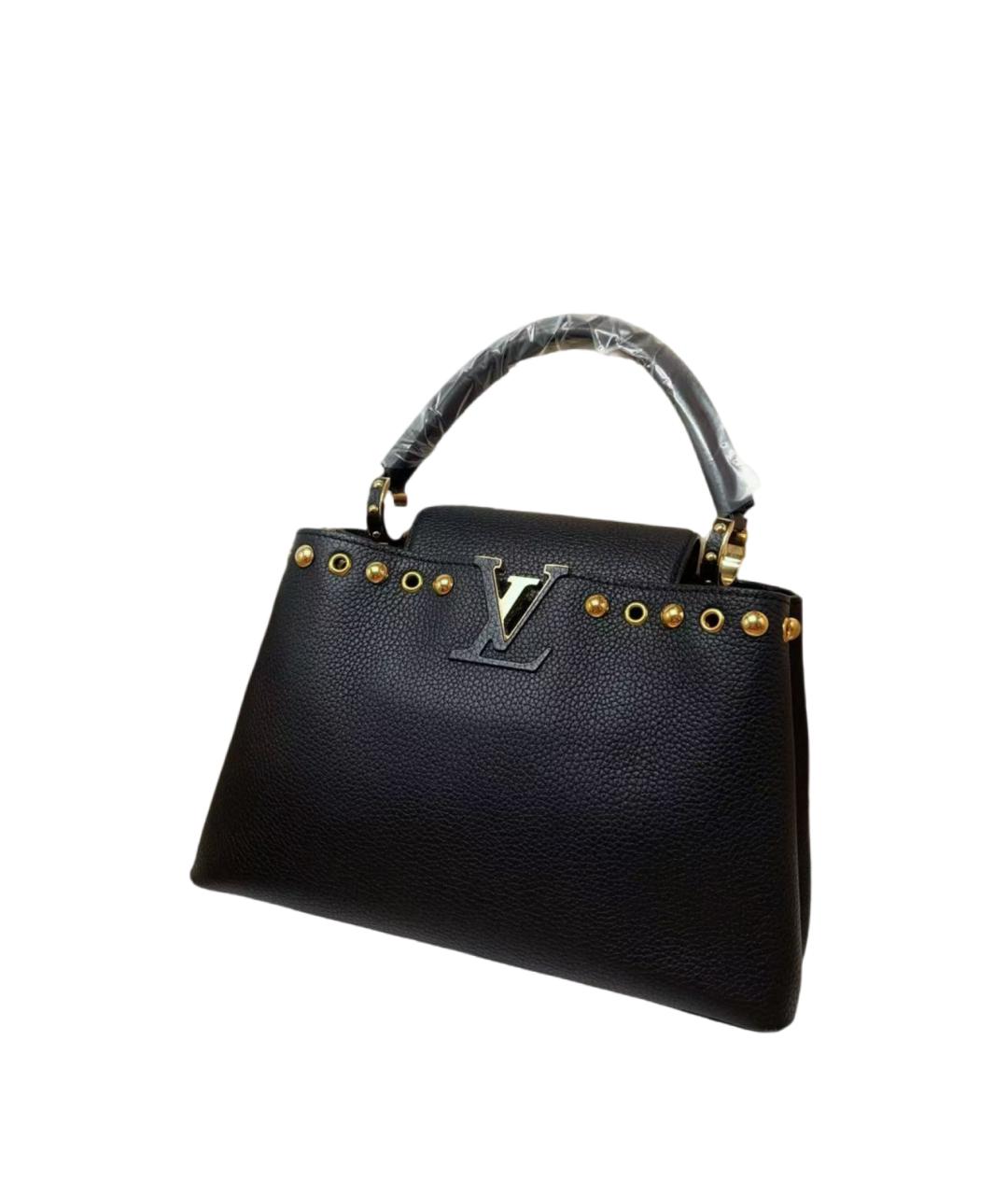 LOUIS VUITTON Черная кожаная сумка тоут, фото 1