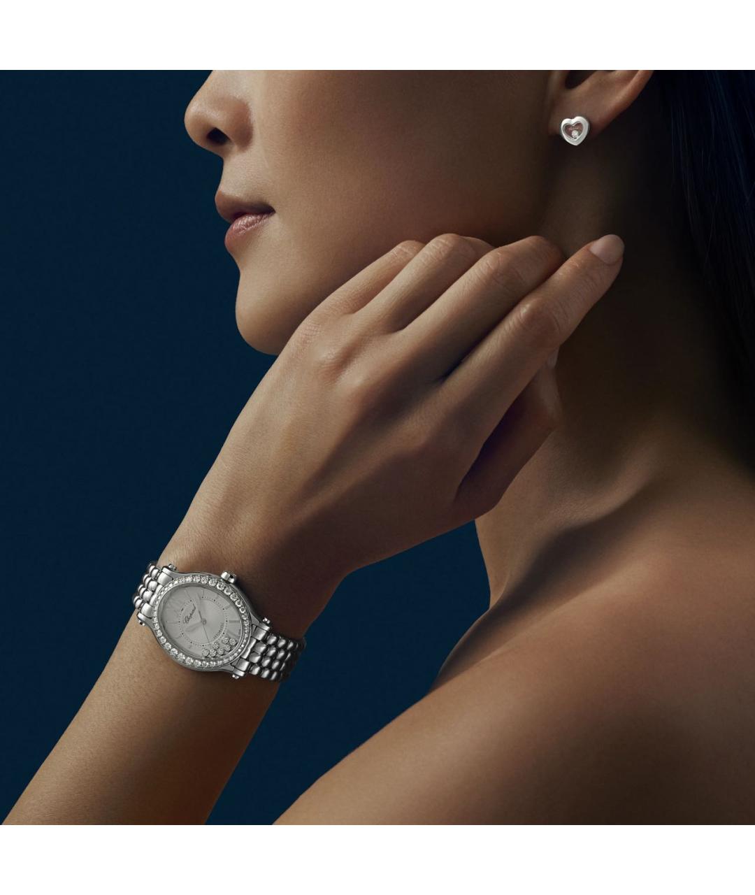 CHOPARD Серебряные серьги из белого золота, фото 5