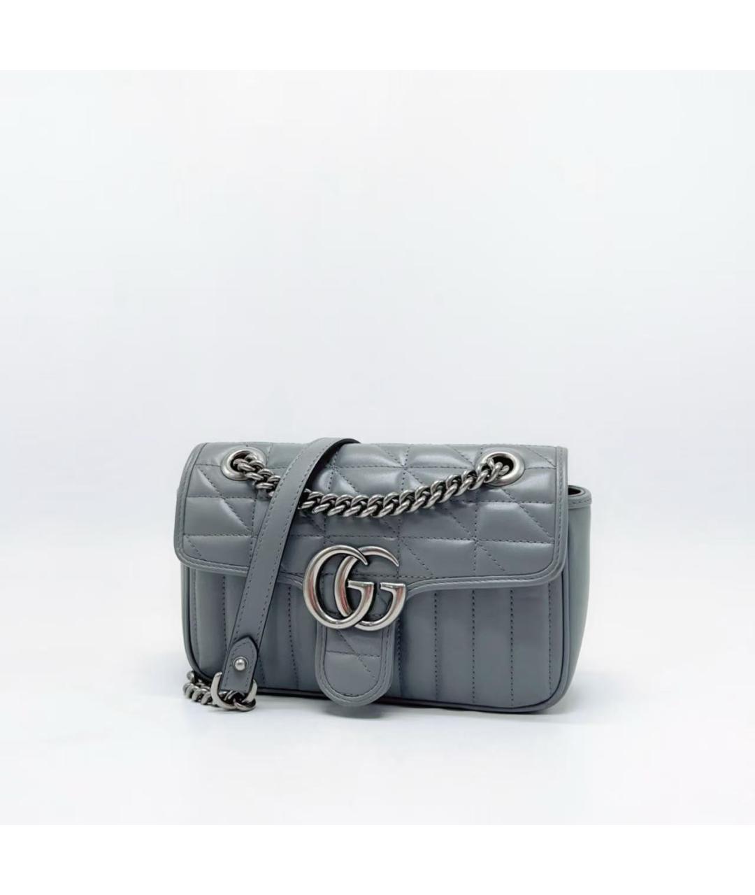 GUCCI Голубая кожаная сумка через плечо, фото 4