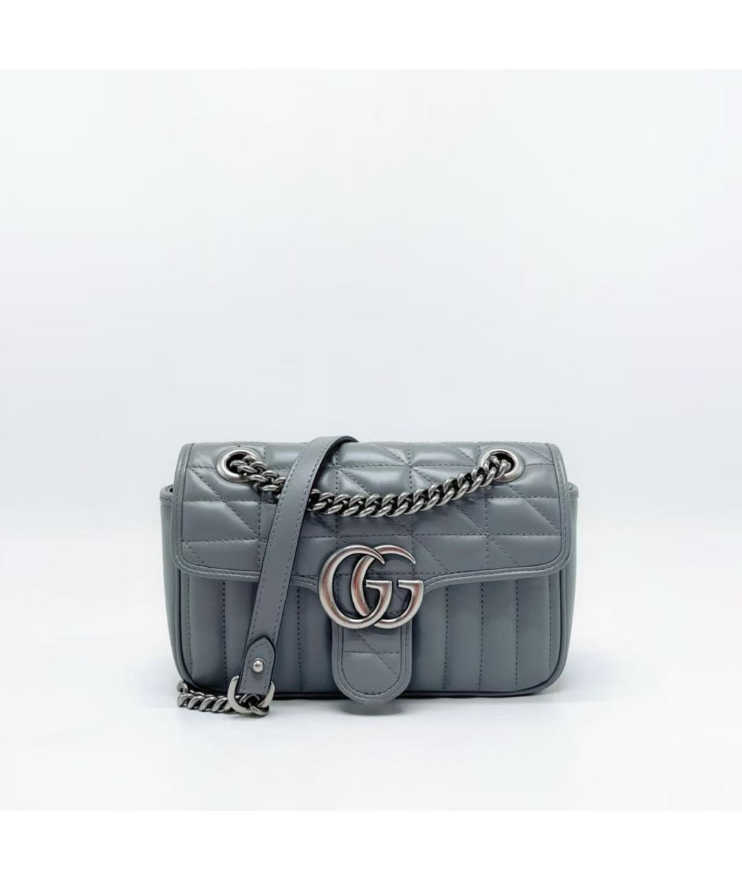 GUCCI Голубая кожаная сумка через плечо, фото 3