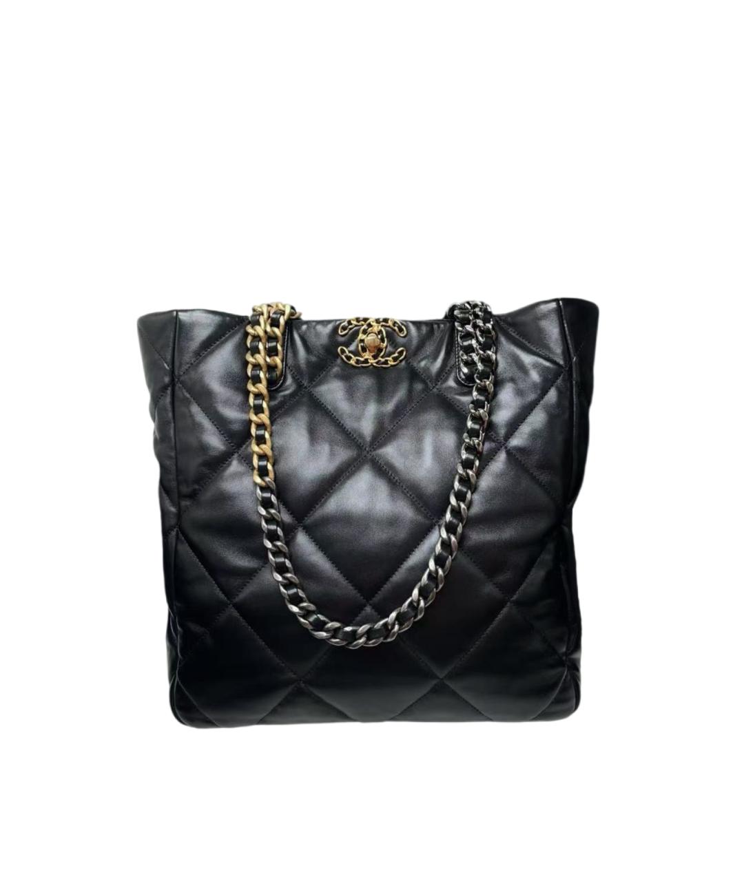 CHANEL Черная кожаная сумка тоут, фото 1