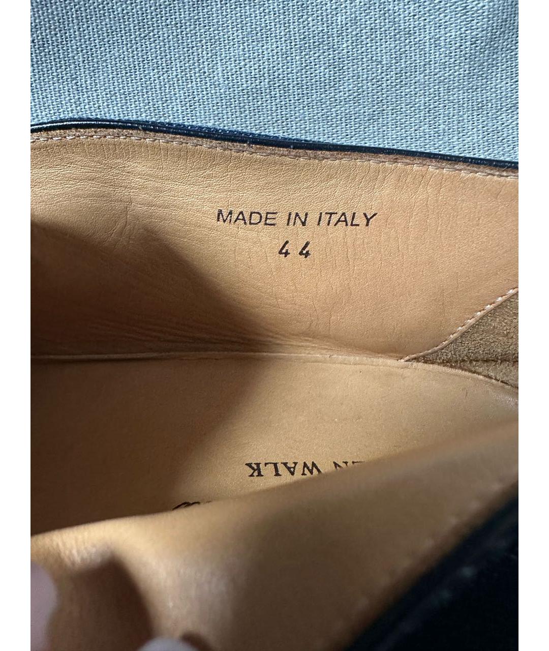 LORO PIANA Синие текстильные лоферы, фото 4
