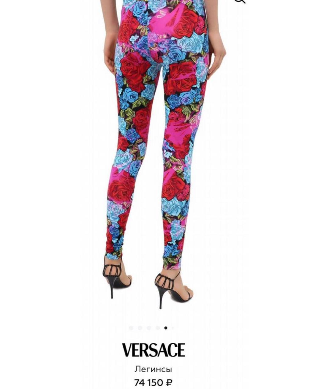 VERSACE Мульти вискозные леггинсы и велосипедки, фото 7