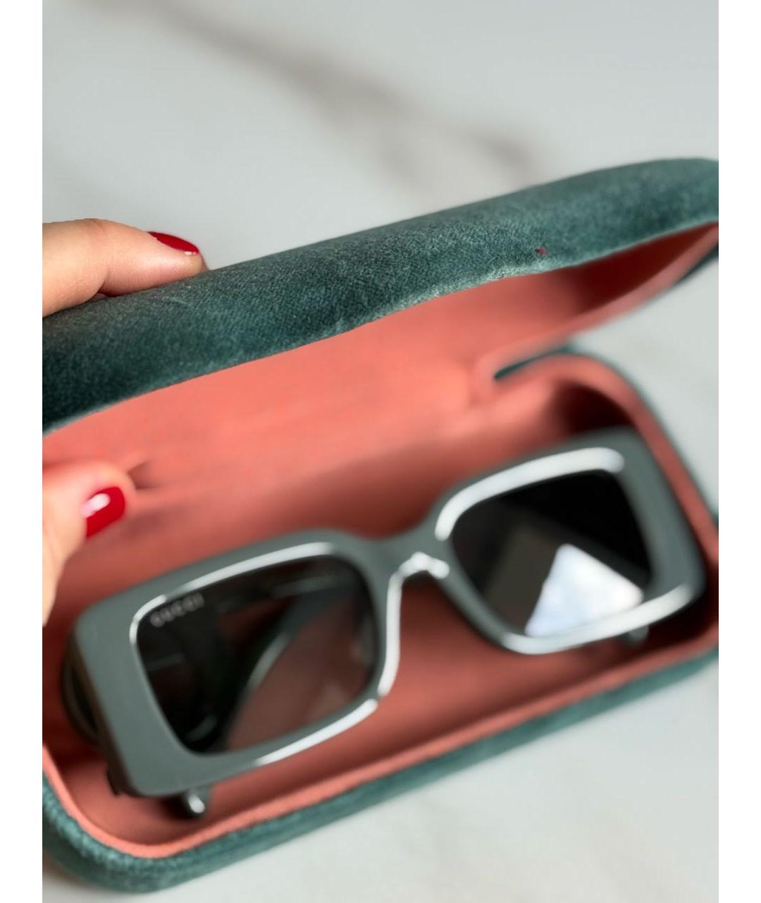 GUCCI Серые пластиковые солнцезащитные очки, фото 4