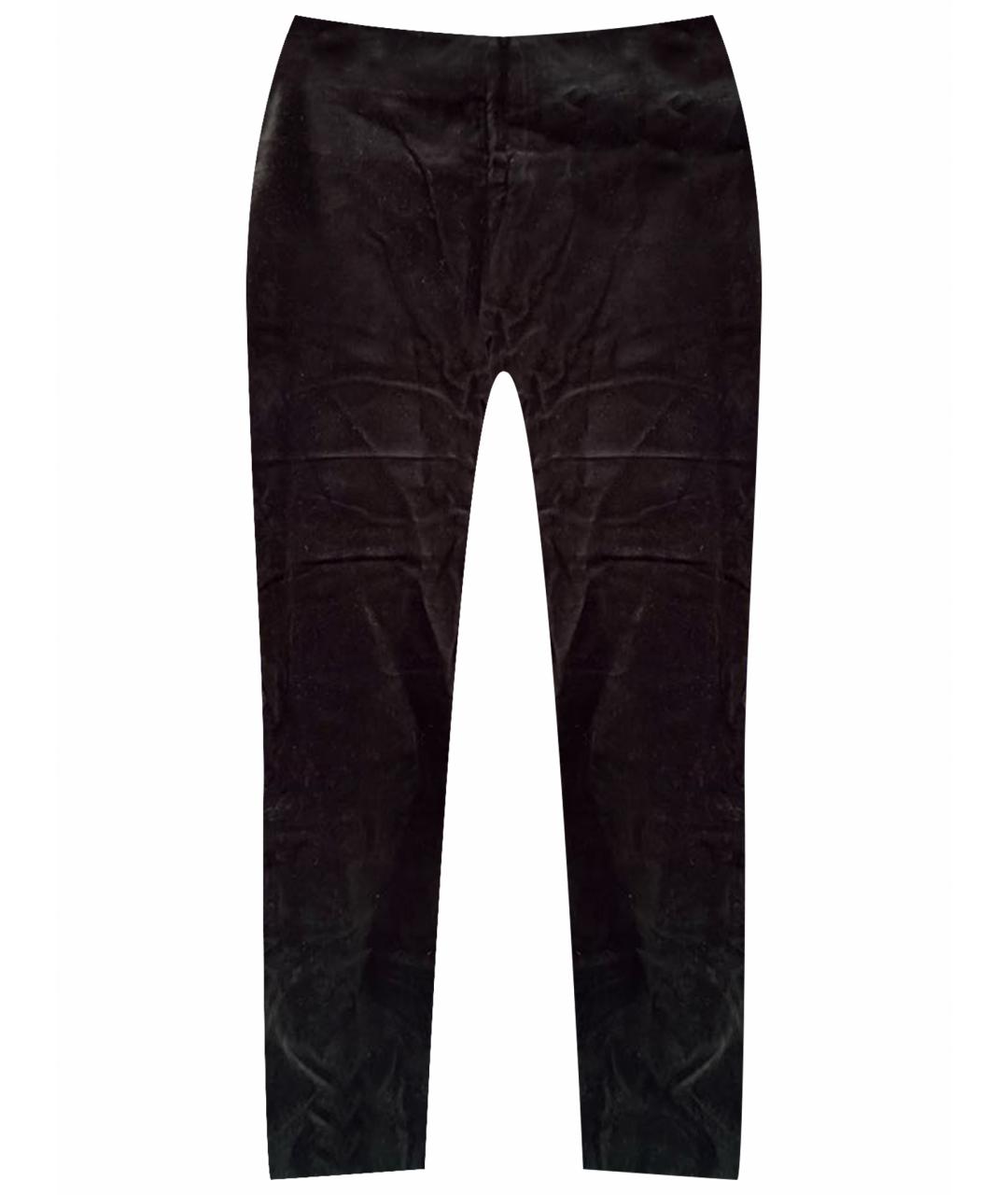 RALPH LAUREN Черные бархатные брюки узкие, фото 1